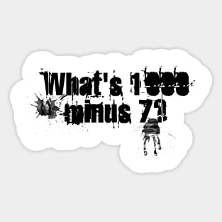 What's 1000 minus 7 ? Sticker